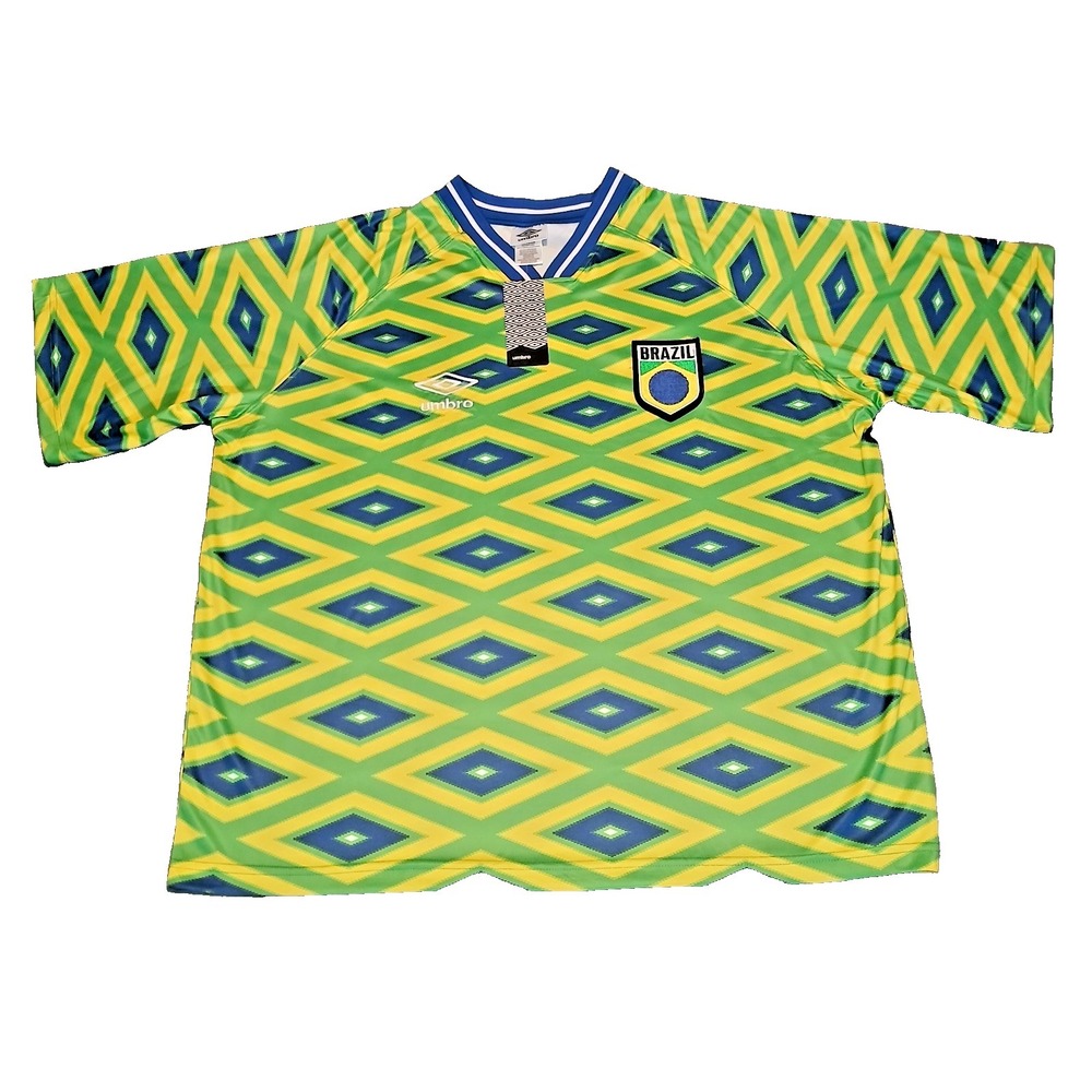 Umbro Shirt Brazil Soccer Jersey Geometric Men's XL World Cup 2026 Football